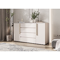 Комод 2 двери 4 ящика Норд, 1600х450х900, Кашемир/Кашемир