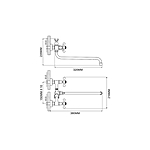 Смеситель для ванны Ammore A4684 излив 300 мм хром