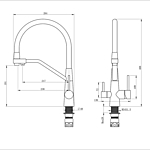 Смеситель для кухни Splenka S71.62.07 под фильтр серый