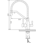 Смеситель для кухни Raglo R81.62.05 под фильтр сатин