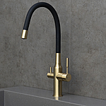 Смеситель для кухни Lemark Expert LM5083LGN-Black под фильтр