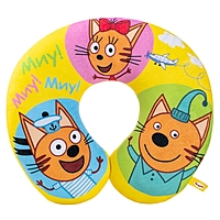 Подушка для путешествий «Три кота», мягкая игрушка 30 см