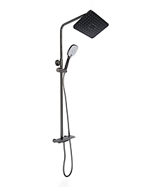 Душевая система Accoona A83311ST, клавишная панель, тропический душ, лейка, черный матовый