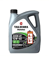 Масло Takayama Mototec 3000 4T 10W-40 4 л по цене 3 л Акция!