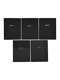 Тетради в клетку, 48 л., набор из 5 шт., блок №1, Black or Gray
