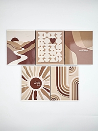 Тетради в клетку, 48 л., набор из 5 шт., блок №1 «Нюд»