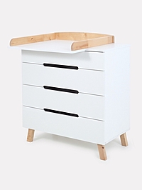 Комод пеленальный детский Indy PRO «Инди ПРО» 800/4, 83х43х85 см, 4 ящика, с органайзером, белый   1