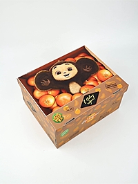 Коробка складная, с крышкой, "Яркие мандарины",Чебурашка, 31 х 25,5 х 16 см