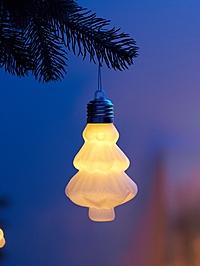 Елочный шар "Бархатная елочка" 12х8 см, 1 LED, LR44x3 (в компл.), Т/БЕЛЫЙ