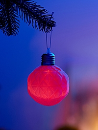 Елочный шар "Бархатный узор" 8 см, 1 LED, LR44x3 (в компл.), Т/БЕЛЫЙ