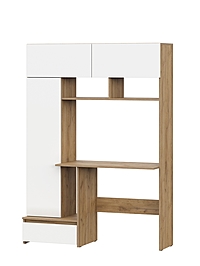 Стол компьютерный «Некст 1», 1317×366×1853 мм, цвет дуб золотой/белый