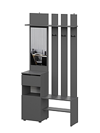 Прихожая «Денвер», 1001×348×1999 мм, цвет графит