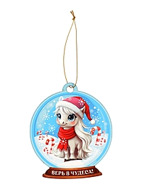 Подвеска новогодняя деревянная "Лошадка"