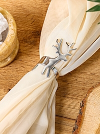 Кольцо для салфеток «Лесной олень», 7.5×4.4,5×4.5 см, латунь, никелевое покрытие