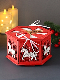 Шкатулка «Карусель», 19×16.5×13 см