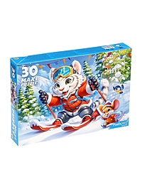 Макси-пазл 30 эл. "Тигр на лыжах" ПМ30-7582