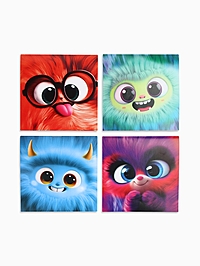 Блокноты 10х10 мм, 16 листов МИКС