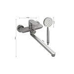 Смеситель для ванны Wasser Zimmer ZM-7723-16A сатин