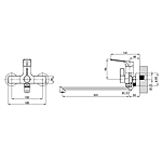 Смеситель для ванны GROSS AQUA Prado 7578828C-35F хром