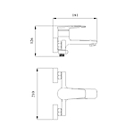 Смеситель для ванны Aquanika Simple AQS3038CR хром