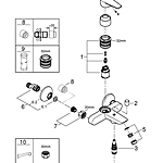 Смеситель для ванны GROHE BauEdge 23604001 хром