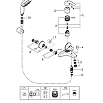 Смеситель для ванны GROHE Eurosmart 3330220A хром