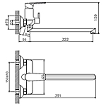 Смеситель для ванны Haiba HB22563 хром