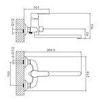 Смеситель для ванны Prohanss P64.22 хром