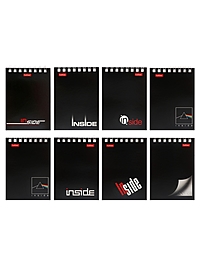 Блокнот А7 40л на гребне "INSIDE", обл мел карт 40Б7B1гр_01622