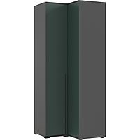 Шкаф угловой Норд, 906х906х2236, Изумруд/Графит