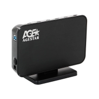 Внешний корпус для HDD AgeStar 3UB3A8-6G SATA II пластик черный 3.5"