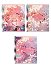 Компл тетр из 3шт 96л кл на гребне Аниме. Девочка в очках, обл мел карт, офсет (10296905)