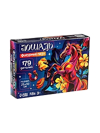 Лесная мастерская Пазл фигурный "Лошадь в цветах"   ПЗ 3105