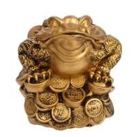 Сувенир "Трёхлапая жаба" большая, золото