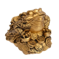 Сувенир "Трёхлапая жаба" большая, золото