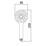 Лейка для душа GROSS AQUA Optima GA2305 хром 1 режим