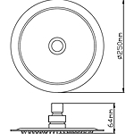 Лейка для душа Potato P103-256 верхняя черный