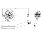 Лейка для душа Savol SK-SP08 черный 3 режима