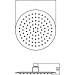 Лейка для душа Savol FS-000Y08L верхняя диаметр 200 мм сатин
