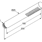 Лейка для душа KLUDI NOVA FONTE 3912039-00 черный матовый