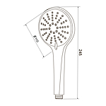 Лейка для душа OLIVE'S D123B черный 3 режима