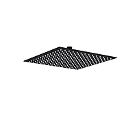 Лейка для душа DEEP LAKE BC3010-BL верхняя 300х300 мм черный