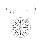 Лейка для душа D-Lin D61055 верхняя 100 мм хром
