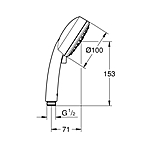 Лейка для душа GROHE Tempesta Cosmopolitan 100 27572002 хром