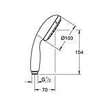 Лейка для душа GROHE Tempesta 100 27923001 хром/белый