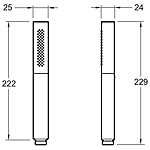 Лейка для душа Jacob Delafon Shift Ellipse E14788-CP хром