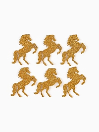 Декор на клеевой основе «Лошадки», золотой, набор 6 шт.
