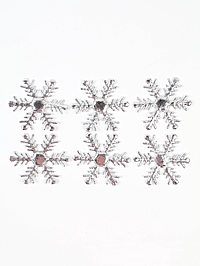 Новогодний набор для декора «Снежинки» цвет серебро, 6.5 см, набор 6 шт.