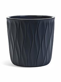 Кашпо для цветов Desert, 2.3 л, d=15.7 см, h=15.2 см, пластиковое, со вставкой, серое