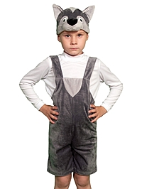 Карнавальный костюм «Волчонок» плюш, 3-6 лет, рост 98-116 см